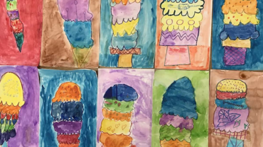 All About Art for Elementary Students: Bleezer's Ice Cream Cone Poetry Activity