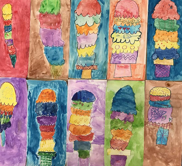 All About Art for Elementary Students: Bleezer's Ice Cream Cone Poetry Activity
