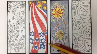 All About Art: American Flag Bookmarks